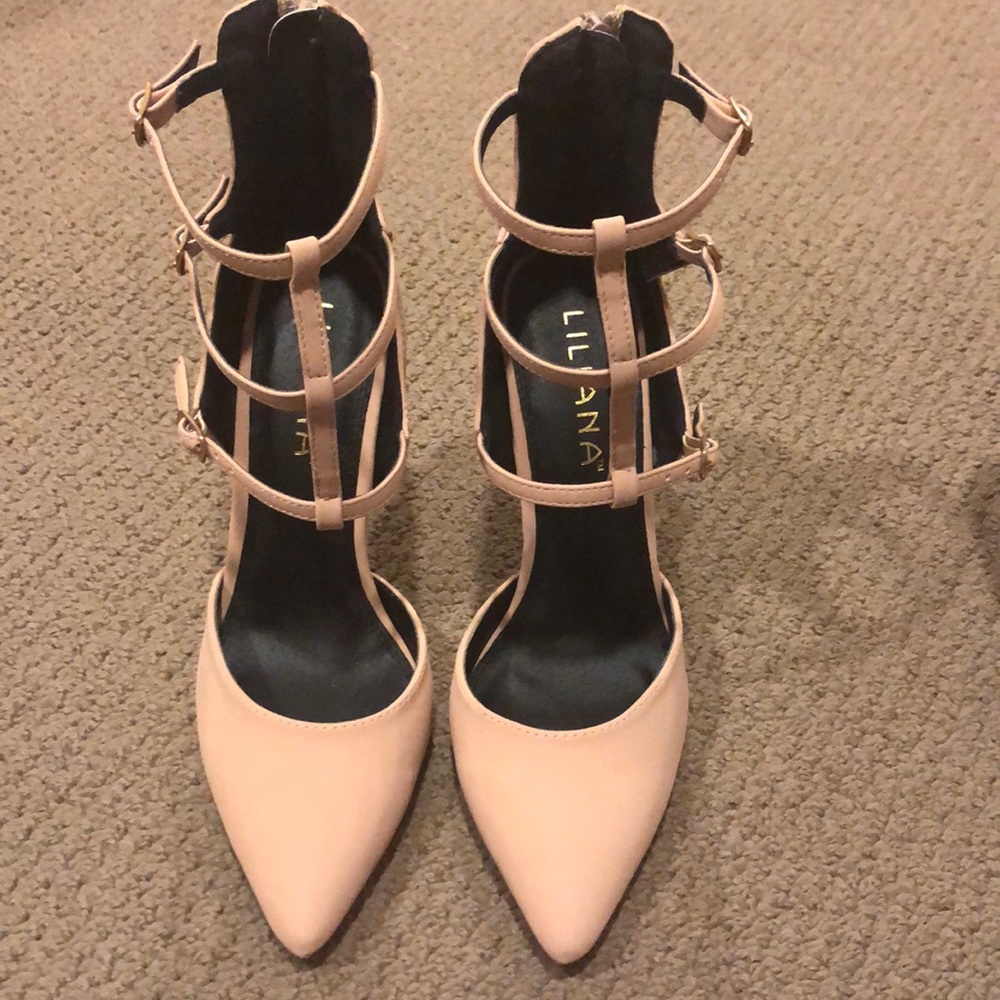 Sweet greetings nude nubuck caged pumps - Picture 2 of 4